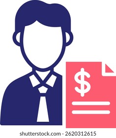 Ilustração do vetor de preenchimento do ícone do Wealth Advisor