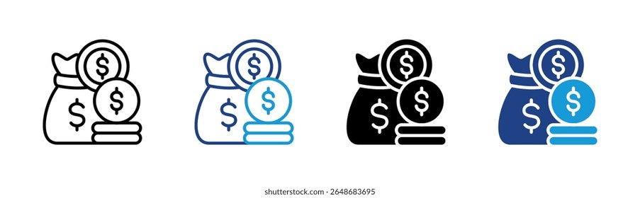 Wealth Bag Icon Element For Design
