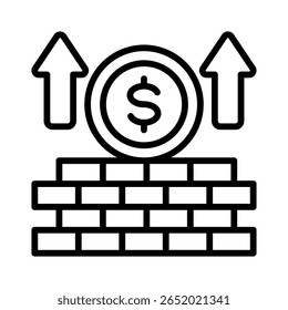 Elemento De Ícone De Construção De Riqueza Para Design