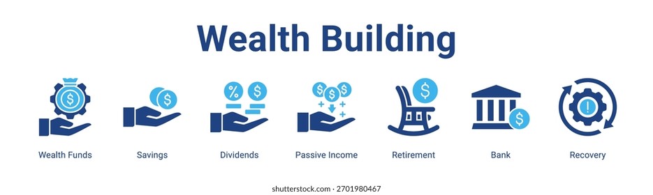 Elemento de icono de Anuncio de Web de Wealth Building para diseño en una colección