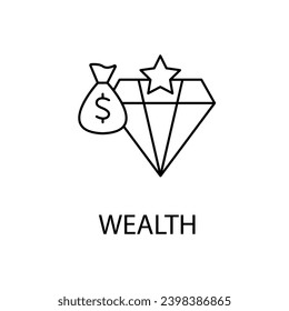 Wahrnehmungssymbol. Einfache Elementgrafik. Das Konzept der Wealth villa umreißt Symboldesign.