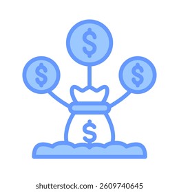 Wealth Creation Icon Element for Design