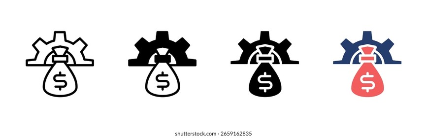 Coleção de vários estilos da folha de ícones da Criação de Patrimônio
