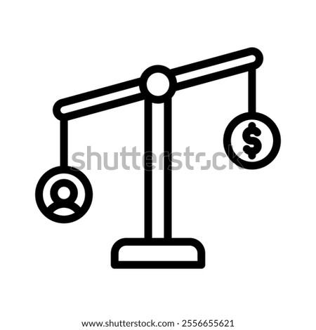 wealth gapicon line vector illustration on white background.