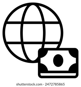 Wealth Globe icon for web, app, infographic, etc