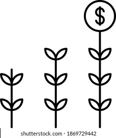 Wealth Growth Vector Icon Design, Financier and investors Symbol on White Background, Business Capitalism and Finance Sign, Seed Round Concept, 