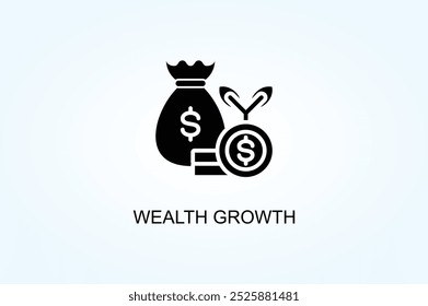 Wealth Growth Vector Or Logo Sign Symbol Illustration