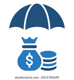 Ilustración vectorial de la línea de iconos de Wealth Guardian
