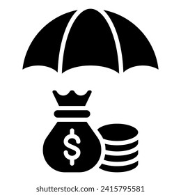 Ilustración vectorial de la línea de iconos de Wealth Guardian