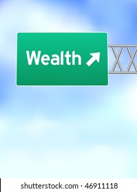 signo de la autopista de riqueza Ilustración vectorial original