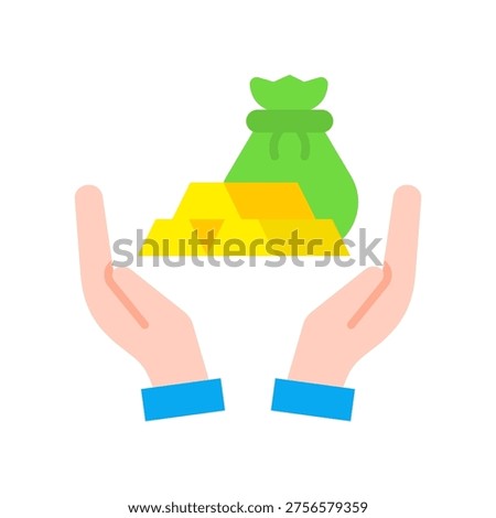 Wealth icon flat vector Illustration
