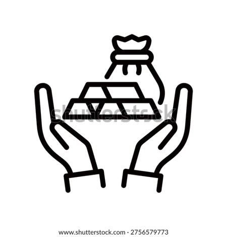 Wealth icon line vector Illustration