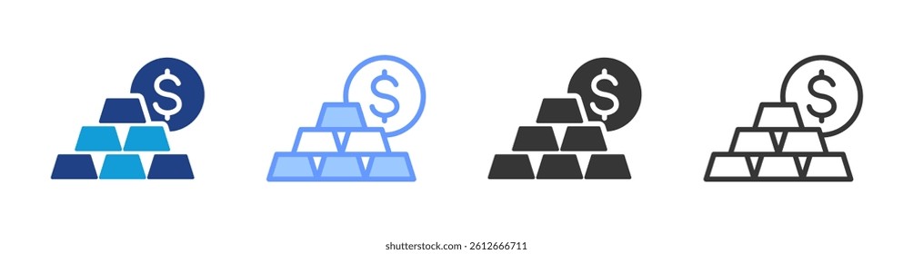 Wealth icon set multiple style collection