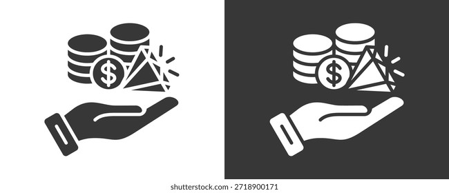 Conjunto De Iconos De Riqueza Colección De Vector Aislado En Blanco Y Negro