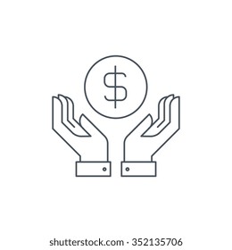 Wealth icon suitable for info graphics, websites and print media and  interfaces. Thin line icon, clip art.