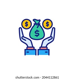 Wealth icon in vector. Logotype
