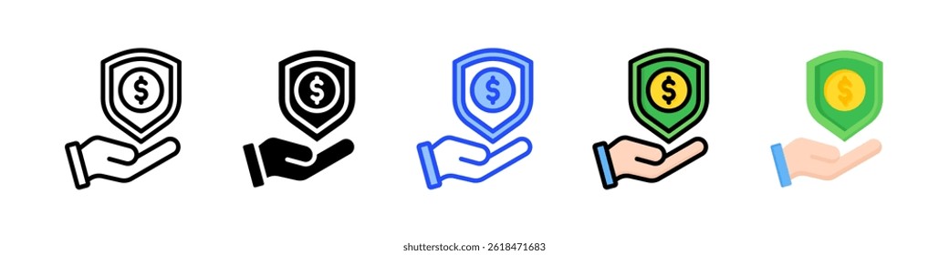 Wealth Insurance Icon Collection With Multiple Styles