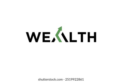 Wealth Investment Propriedade texto logotipo design.