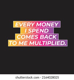 I am wealth magnet money Affirmation Vector Template, Law of attraction, Home decor, manifest graphics