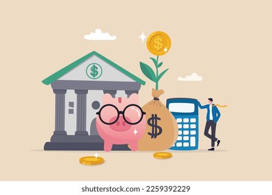 Wealth management or financial planning professional, advisor for money growth, investment portfolio or banking solution concept, businessman wealth manager with saving piggybank and money bag.