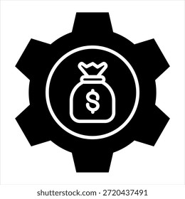 Wealth Management Glyph Icon Vector Illustration