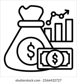 Wealth Management Icon Element For Design