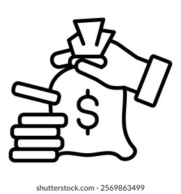 Wealth Management Icon Element For Design