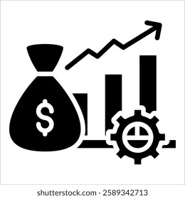 Wealth Management Icon Element For Design