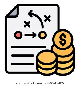 Wealth Management Icon Element For Design