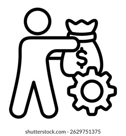 Wealth Management Icon Element For Design