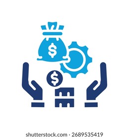 Icono de Gestión de Patrimonio Ilustración vectorial Mixta