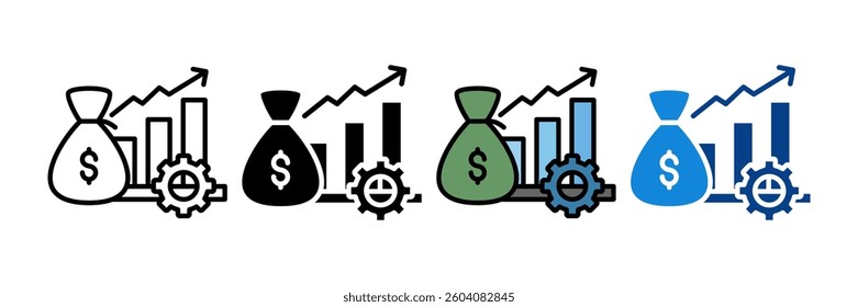Wealth Management Icon Set Multiple Style Collection