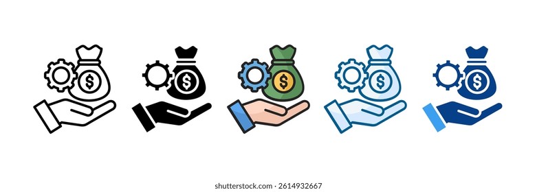 Wealth Management Icon Set Multiple Style Collection