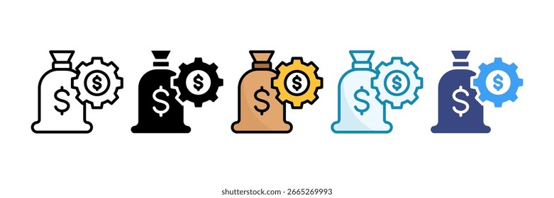 Wealth Management Icon Set Multiple Style Collection