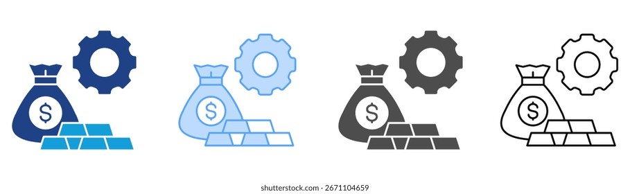 Wealth Management Icon Set Multiple Style Collection