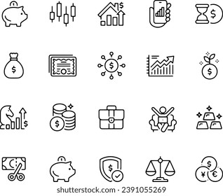 Wealth Management icons vector design