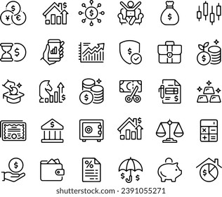 Wealth Management icons vector design
