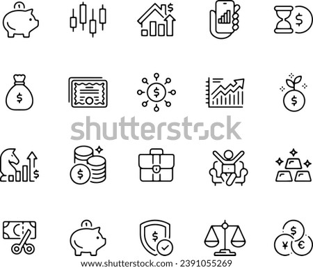 Wealth Management icons vector design