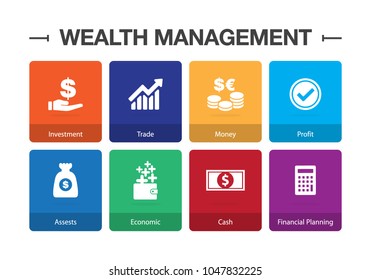 Wealth Management Infographic Icon Set