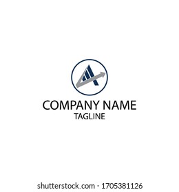 Wealth Management Logo With Graphic Elements And Arrows. Can Be Used For Icons.