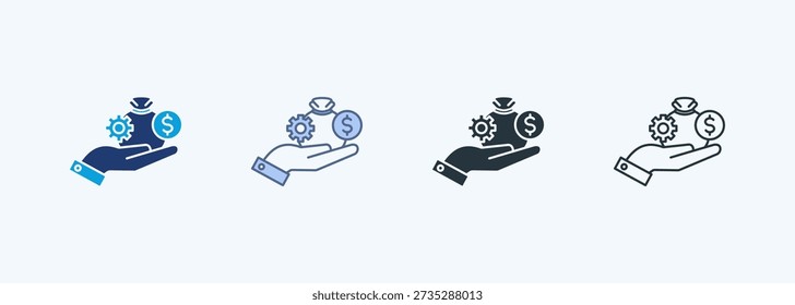 Coleção de Ícones de Estilo Múltiplo do Wealth Management