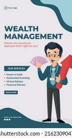 Design von Wealth Management-Porträts. 