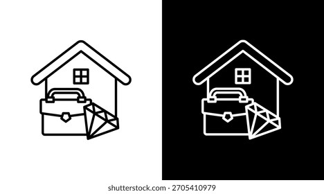 Wealth Management White Icon Set Design