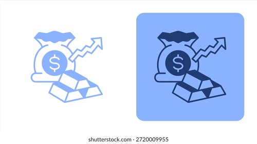 Wealth MixedZweifarbige Farbe und kontrastierende Hintergrund-Symbol-Illustration