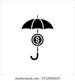 Ícone Proteção de Riqueza. Ícone de proteção de ativos. Ilustração vetorial para design na Web. Isolado no fundo branco.