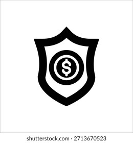 Ícone Proteção de Riqueza. Ícone de proteção de ativos. Ilustração vetorial para design na Web. Isolado no fundo branco.