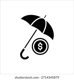 Ícone Proteção de Riqueza. Ícone de proteção de ativos. Ilustração vetorial para design na Web. Isolado no fundo branco.
