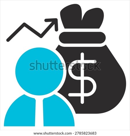 Wealth Single Icon Glyph Color