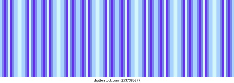 Wealth stripe seamless lines, picnic textile texture vector. Throw fabric background pattern vertical in blue and indigo colors palette.