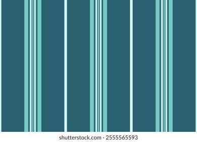 Wealth textile seamless lines, mexico pattern vector stripe. Flatform vertical texture fabric background in cyan and teal colors palette.